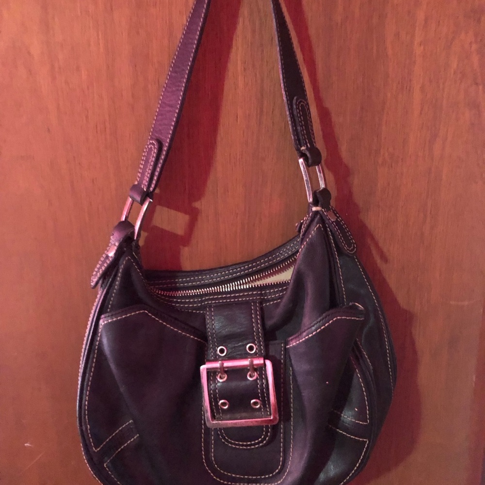 Black Leather Shoulder Bag